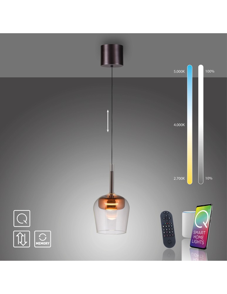 Paul Neuhaus Q-Kon Lampa Wisząca Miedziany 2741-20
