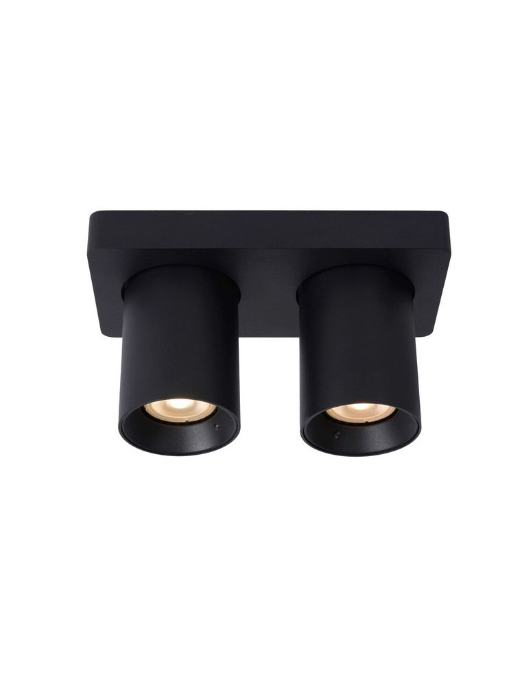 Spotlight ceiling lamps - Lucide NIGEL Ceiling 2xGU10 black 09929/10/30 - product kolory-swiatla.pl 1