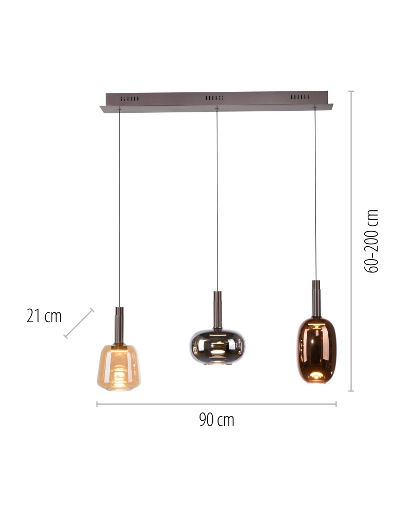 Paul Neuhaus Irides Lampa Wisząca Multikolor 2680-70