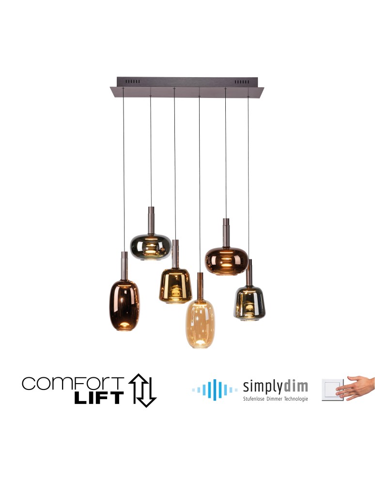 Paul Neuhaus Irides Lampa Wisząca Multikolor 2681-70