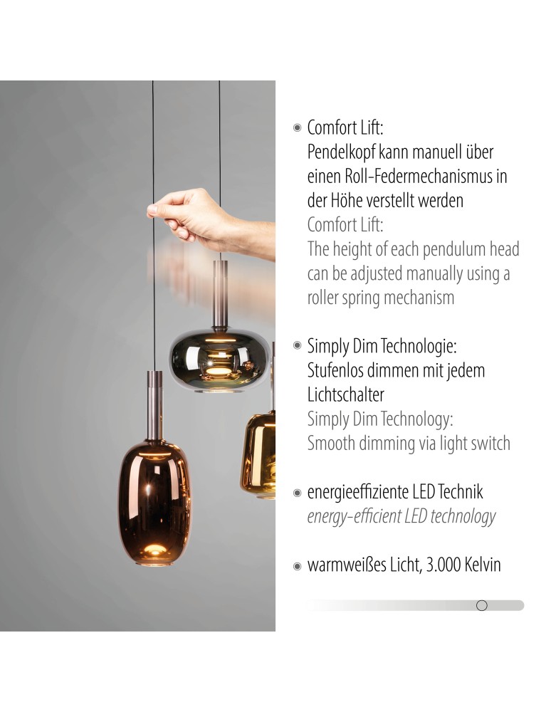 Paul Neuhaus Irides Lampa Wisząca Multikolor 2681-70