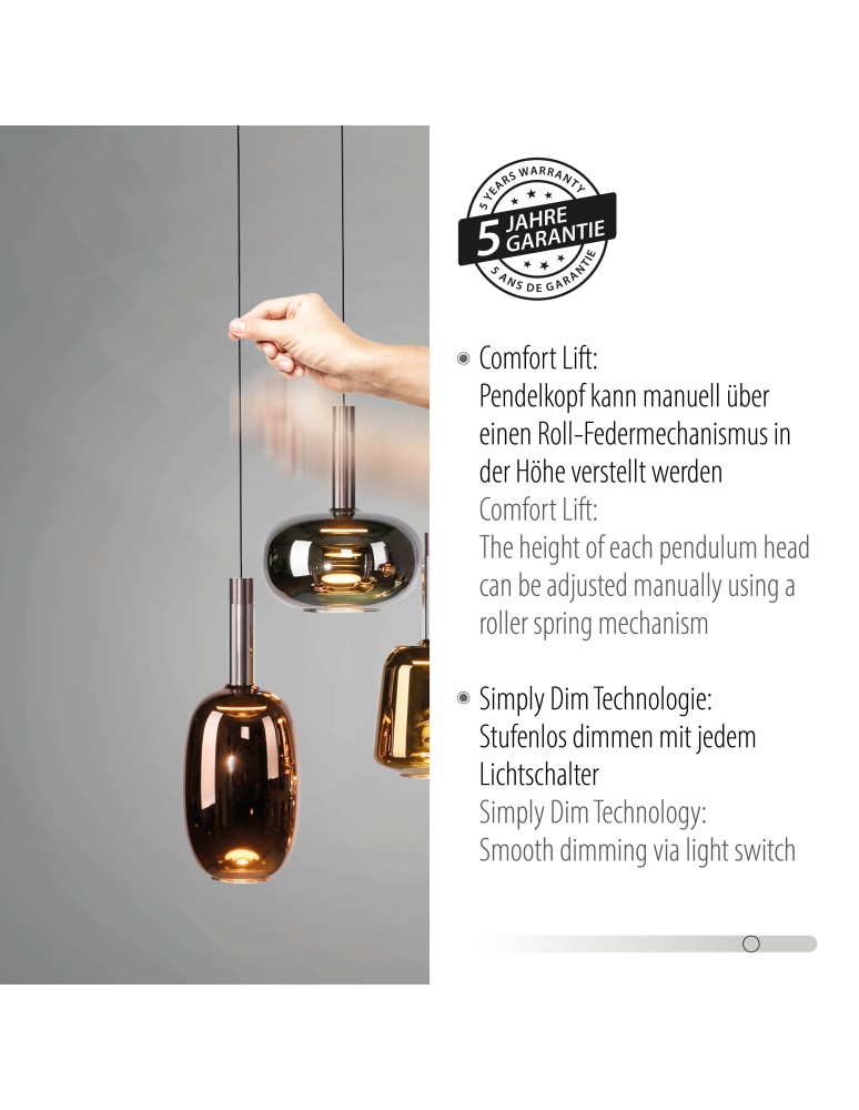 Paul Neuhaus Irides Lampa Wisząca Multikolor 2681-70