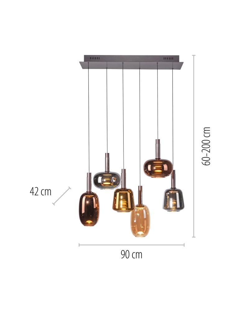 Paul Neuhaus Irides Lampa Wisząca Multikolor 2681-70