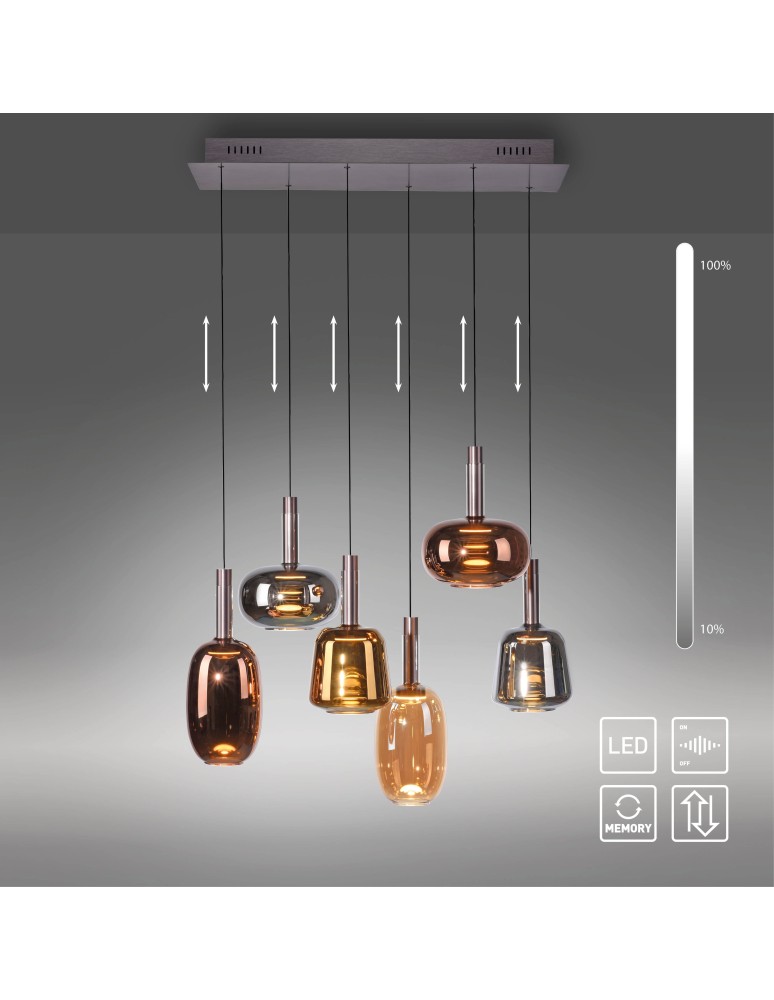 Paul Neuhaus Irides Lampa Wisząca Multikolor 2681-70