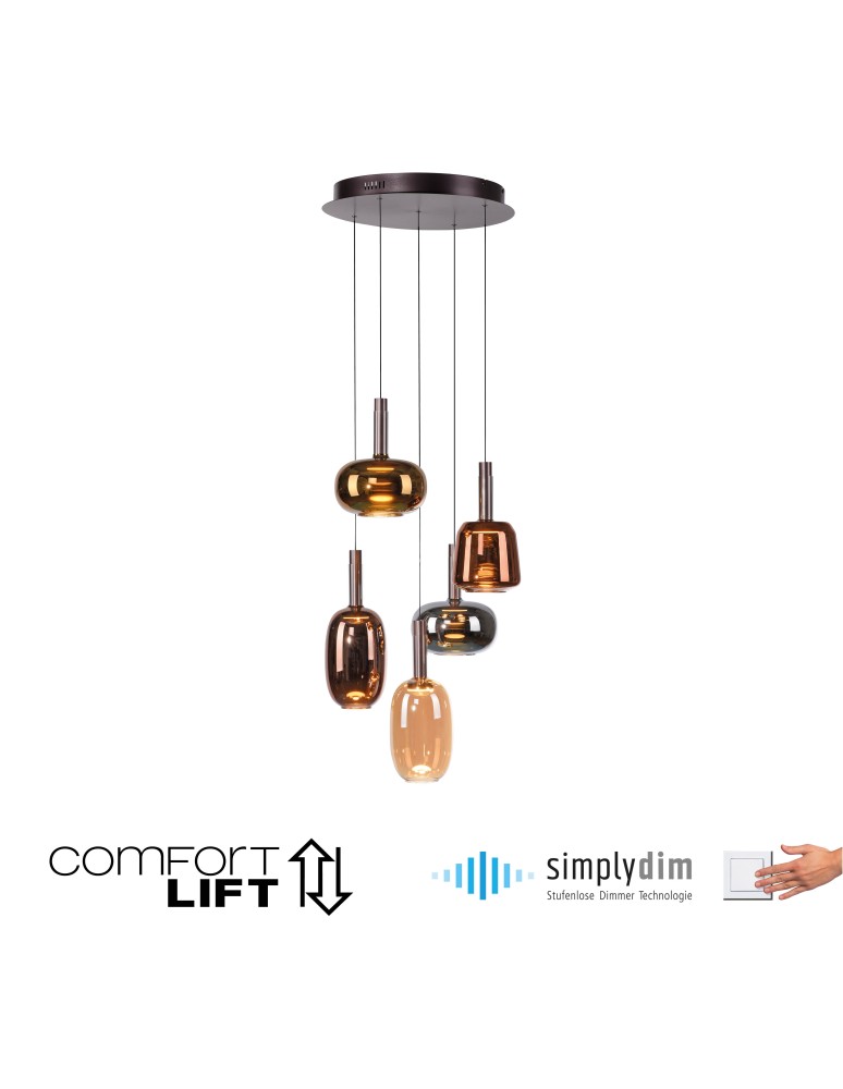 Paul Neuhaus Irides Lampa Wisząca Multikolor 2682-70
