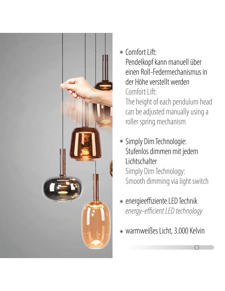 Paul Neuhaus Irides Lampa Wisząca Multikolor 2682-70