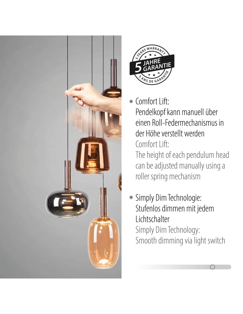 Paul Neuhaus Irides Lampa Wisząca Multikolor 2682-70