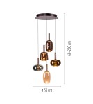 Paul Neuhaus Irides Lampa Wisząca Multikolor 2682-70