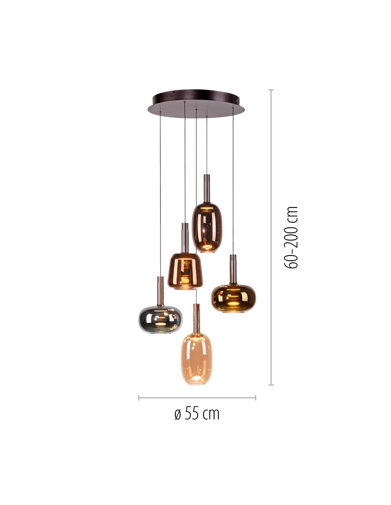 Paul Neuhaus Irides Lampa Wisząca Multikolor 2682-70