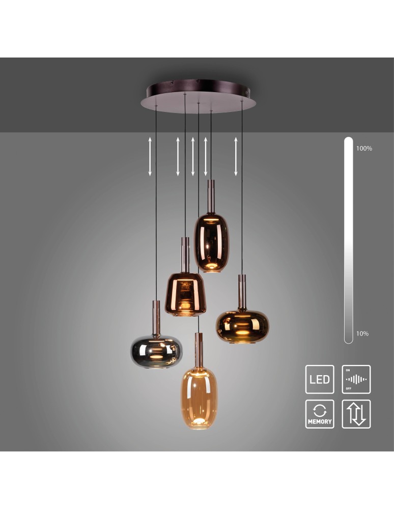 Paul Neuhaus Irides Lampa Wisząca Multikolor 2682-70