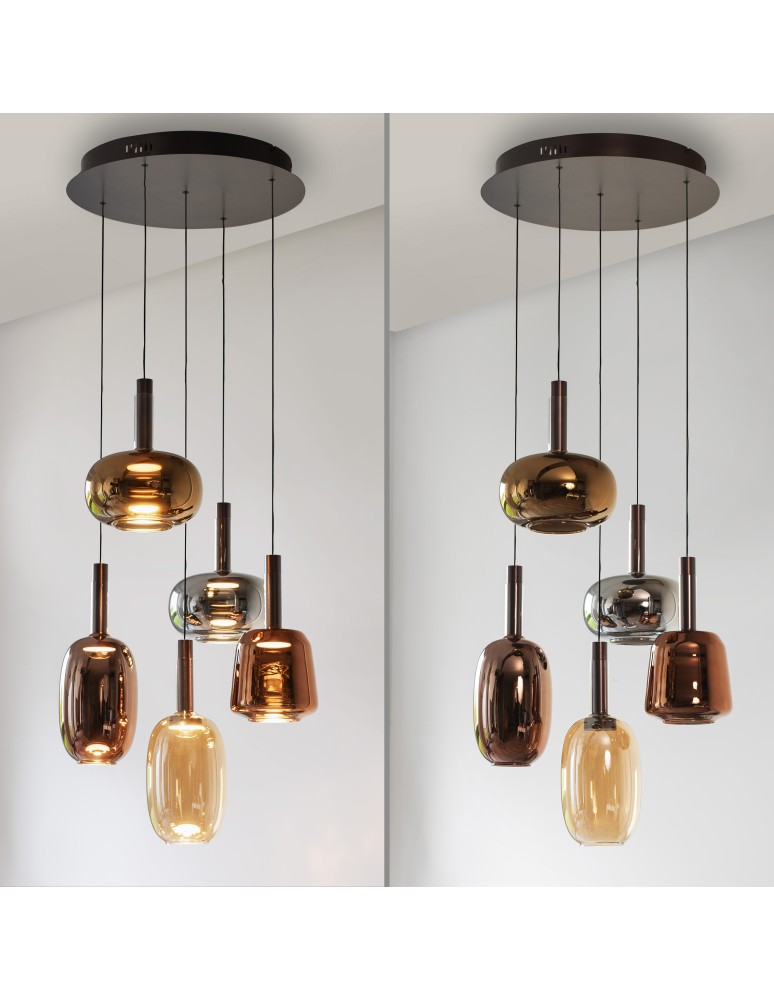 Paul Neuhaus Irides Lampa Wisząca Multikolor 2682-70
