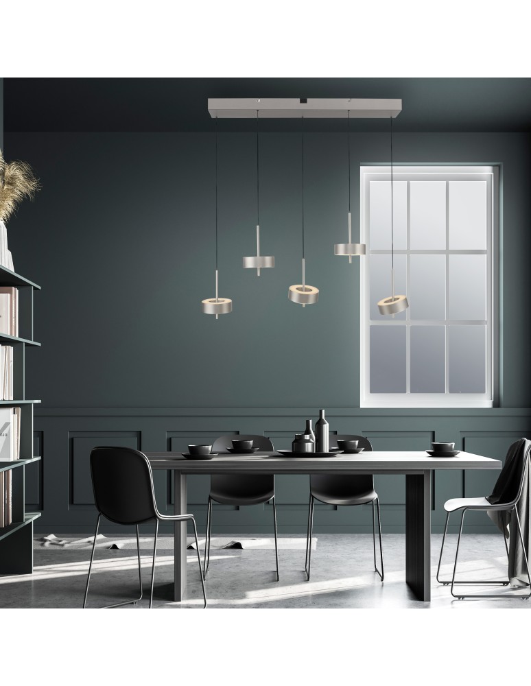 Paul Neuhaus Q-Rotate Lampa Wisząca Aluminium 2249-95