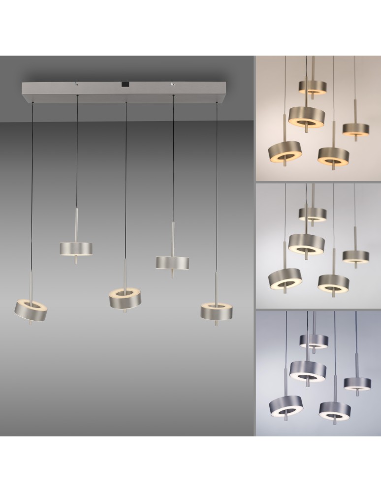Paul Neuhaus Q-Rotate Lampa Wisząca Aluminium 2249-95