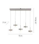 Paul Neuhaus Q-Rotate Lampa Wisząca Aluminium 2249-95