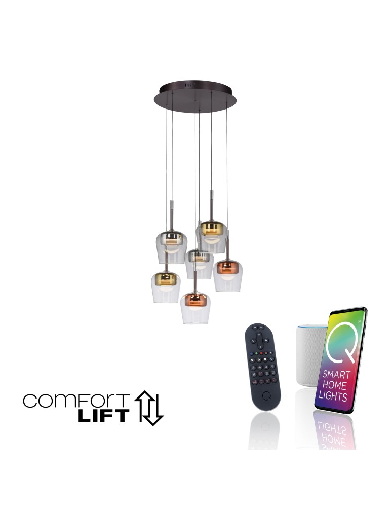 Paul Neuhaus Q-Kon Lampa Wisząca Multikolor 2744-70