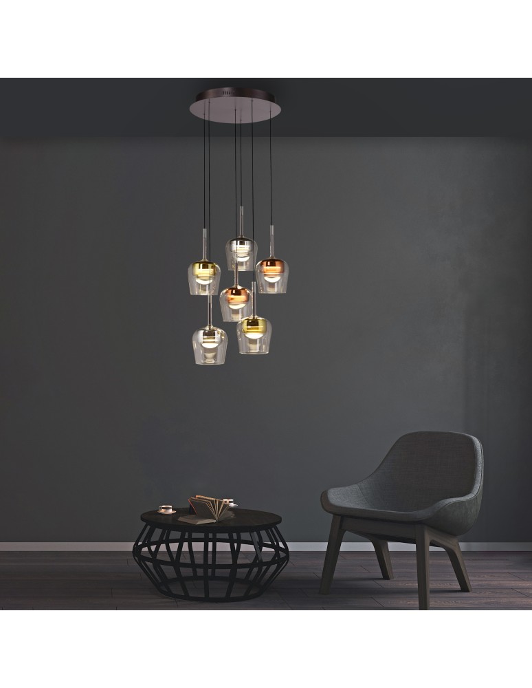 Paul Neuhaus Q-Kon Lampa Wisząca Multikolor 2744-70
