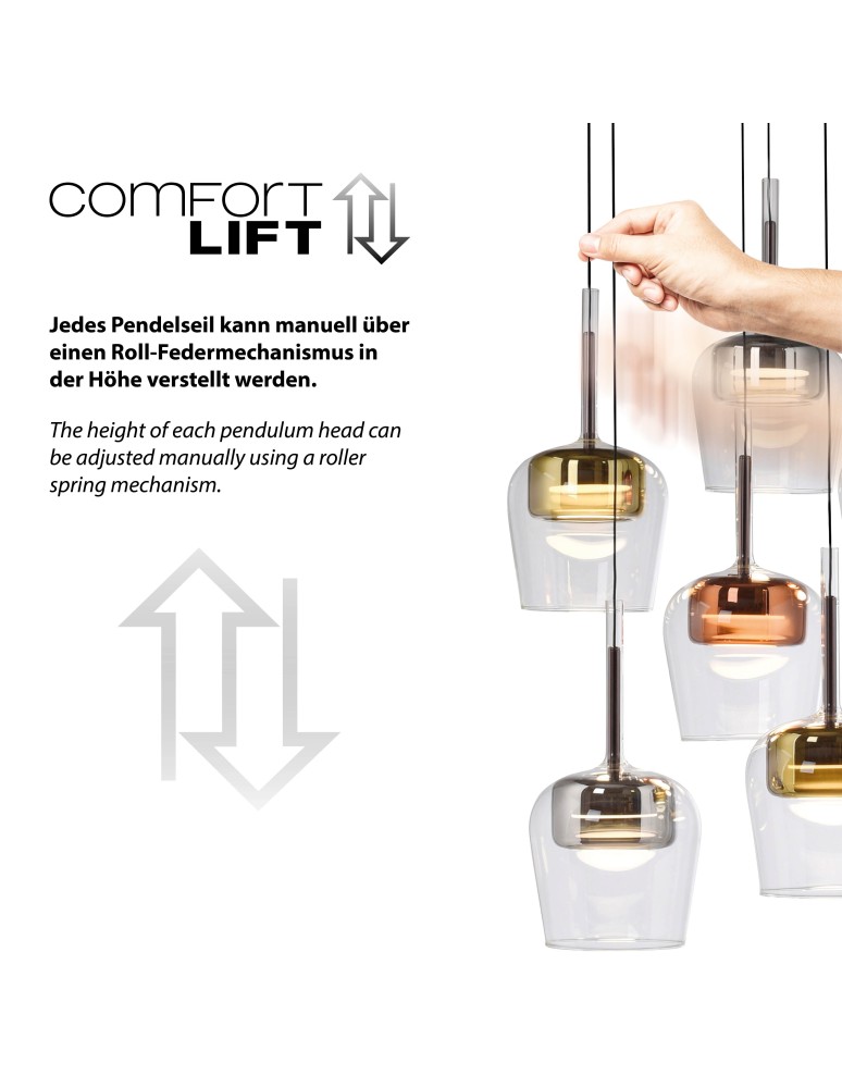 Paul Neuhaus Q-Kon Lampa Wisząca Multikolor 2744-70