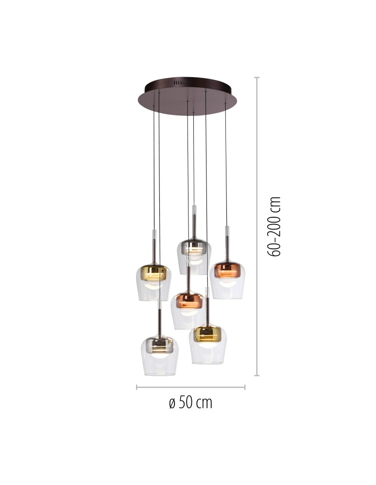 Paul Neuhaus Q-Kon Lampa Wisząca Multikolor 2744-70