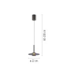 Paul Neuhaus Pure Vitrum Lampa Wisząca Szary 2053-15