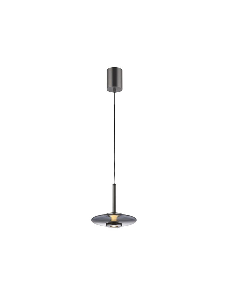Paul Neuhaus Pure Vitrum Lampa Wisząca Szary 2053-15