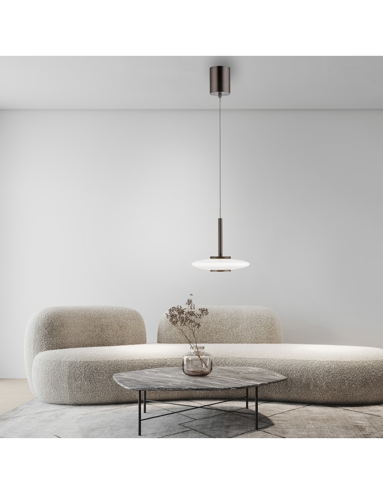 Paul Neuhaus Pure Vitrum Lampa Wisząca Ciemnometalowo-Brązowy 2053-34
