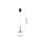 Paul Neuhaus Pure Vitrum Lampa Wisząca Ciemnometalowo-Brązowy 2053-34
