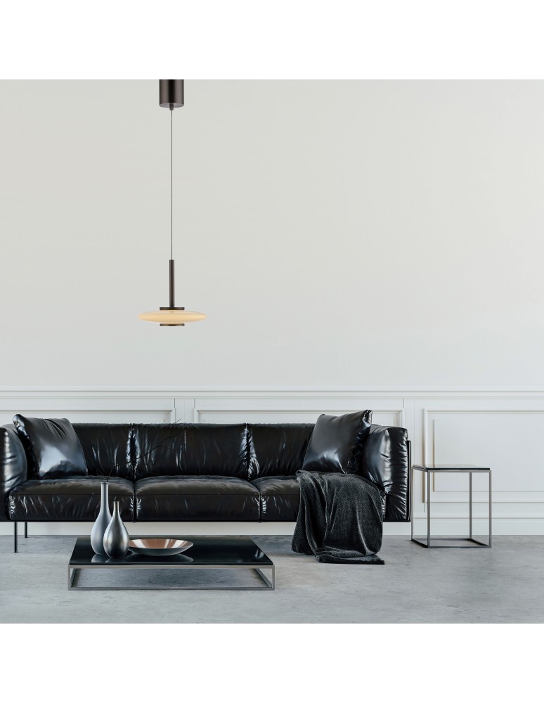 Paul Neuhaus Pure Vitrum Lampa Wisząca Ciemnometalowo-Brązowy 2053-34