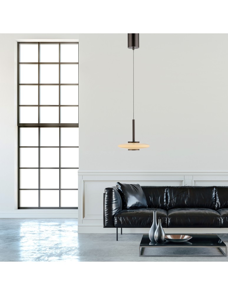Paul Neuhaus Pure Vitrum Lampa Wisząca Ciemnometalowo-Brązowy 2053-34