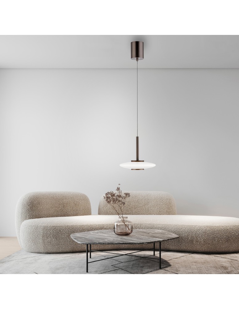 Paul Neuhaus Pure Vitrum Lampa Wisząca Ciemnometalowo-Brązowy 2053-34