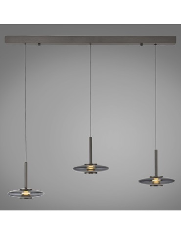 Paul Neuhaus Pure Vitrum Lampa Wisząca Szary 2083-15