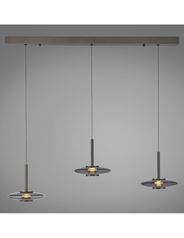 Paul Neuhaus Pure Vitrum Lampa Wisząca Szary 2083-15