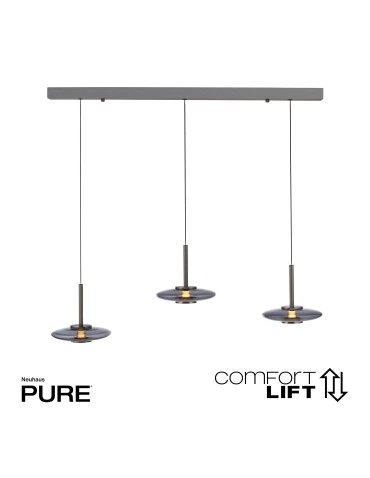 Paul Neuhaus Pure Vitrum Lampa Wisząca Szary 2083-15 - product 2