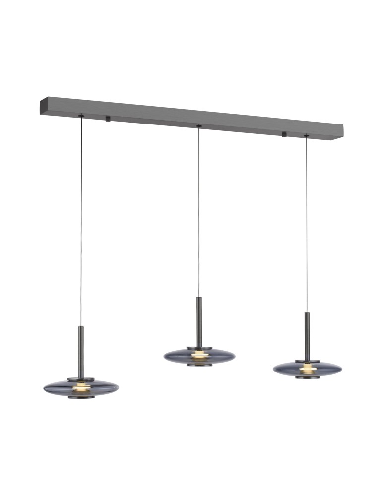 Paul Neuhaus Pure Vitrum Lampa Wisząca Szary 2083-15