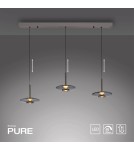 Paul Neuhaus Pure Vitrum Lampa Wisząca Szary 2083-15