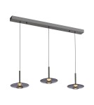 Paul Neuhaus Pure Vitrum Lampa Wisząca Szary 2083-15
