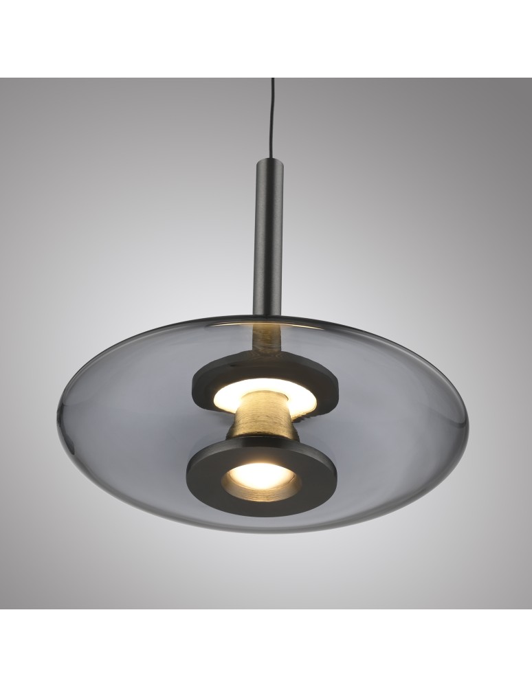Paul Neuhaus Pure Vitrum Lampa Wisząca Szary 2083-15
