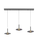 Paul Neuhaus Pure Vitrum Lampa Wisząca Szary 2083-15