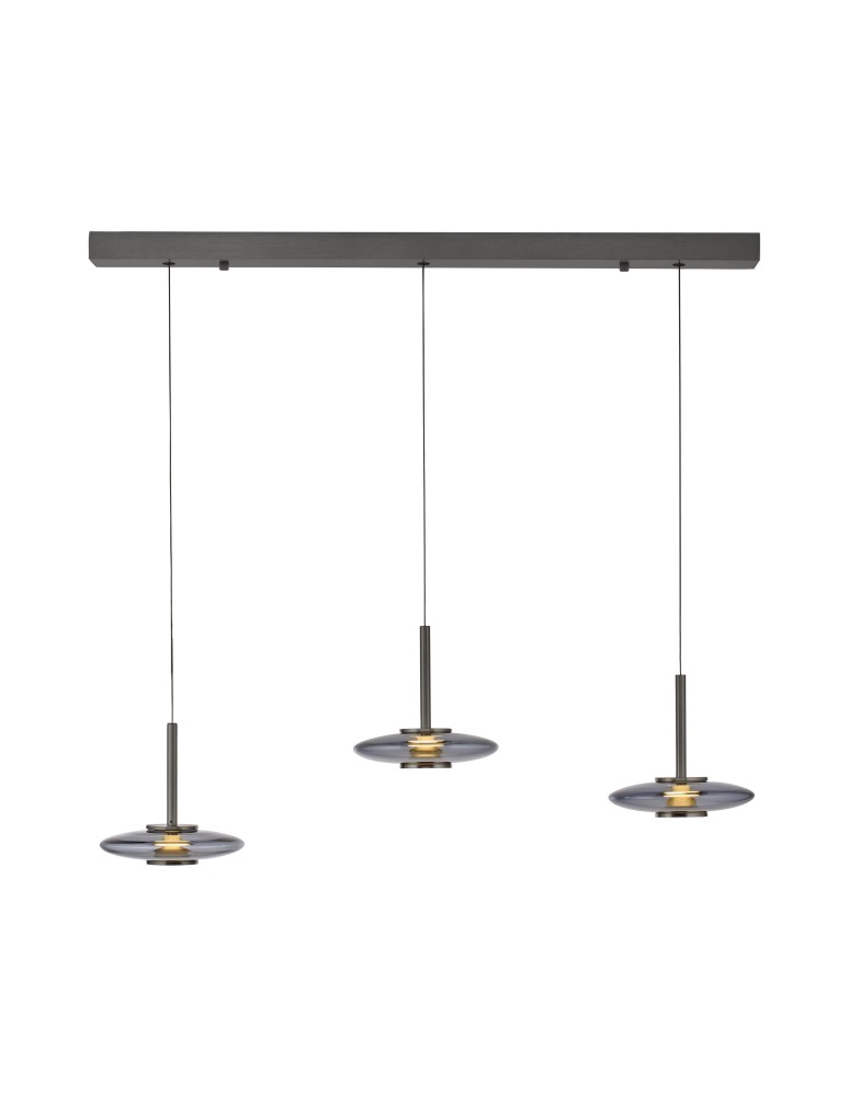 Paul Neuhaus Pure Vitrum Lampa Wisząca Szary 2083-15