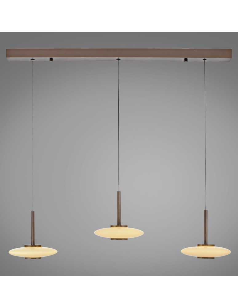 Paul Neuhaus Pure Vitrum Lampa Wisząca Ciemnometalowo-Brązowy 2083-34
