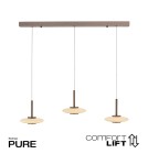Paul Neuhaus Pure Vitrum Lampa Wisząca Ciemnometalowo-Brązowy 2083-34