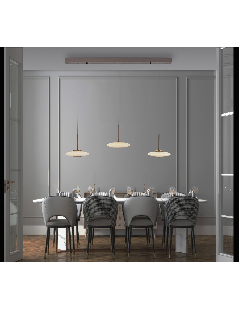 Paul Neuhaus Pure Vitrum Lampa Wisząca Ciemnometalowo-Brązowy 2083-34