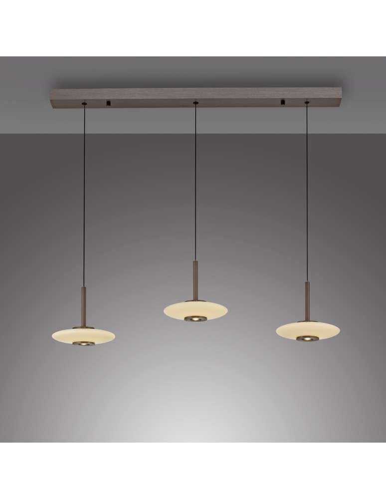 Paul Neuhaus Pure Vitrum Lampa Wisząca Ciemnometalowo-Brązowy 2083-34