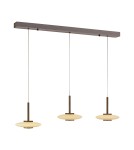 Paul Neuhaus Pure Vitrum Lampa Wisząca Ciemnometalowo-Brązowy 2083-34
