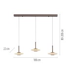 Paul Neuhaus Pure Vitrum Lampa Wisząca Ciemnometalowo-Brązowy 2083-34