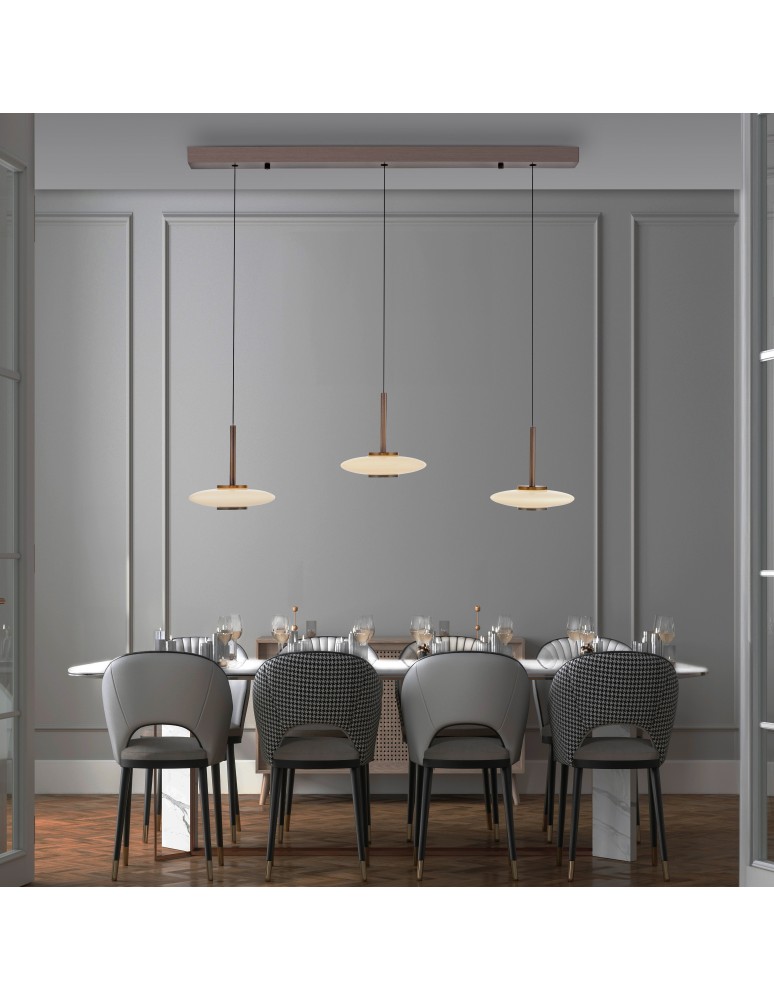 Paul Neuhaus Pure Vitrum Lampa Wisząca Ciemnometalowo-Brązowy 2083-34