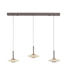 Paul Neuhaus Pure Vitrum Lampa Wisząca Ciemnometalowo-Brązowy 2083-34