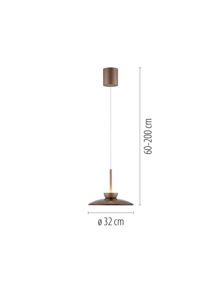 Paul Neuhaus Pure Moon Lampa Wisząca Brązowy 2191-97