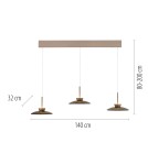 Paul Neuhaus Pure Moon Lampa Wisząca Brązowy 2193-97