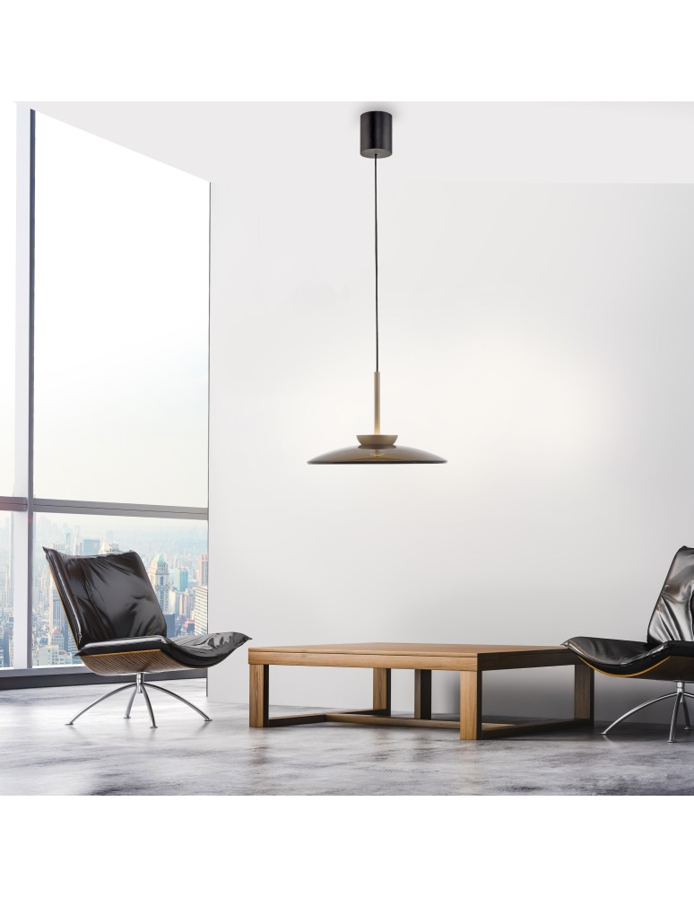 Paul Neuhaus Pure E-Moon Lampa Wisząca Brązowy 2195-97
