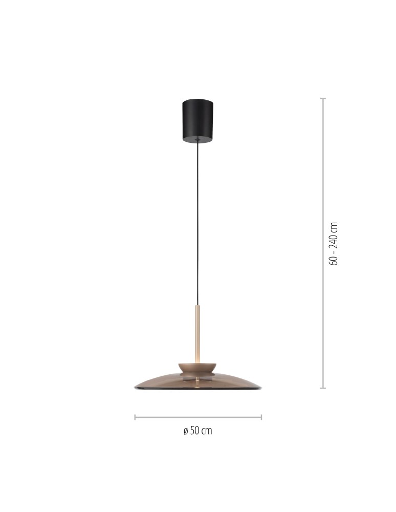 Paul Neuhaus Pure E-Moon Lampa Wisząca Brązowy 2195-97